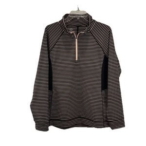 T by Talbots UPF 50+ Protection Top Womens Large Striped Pullover Long Sleeve